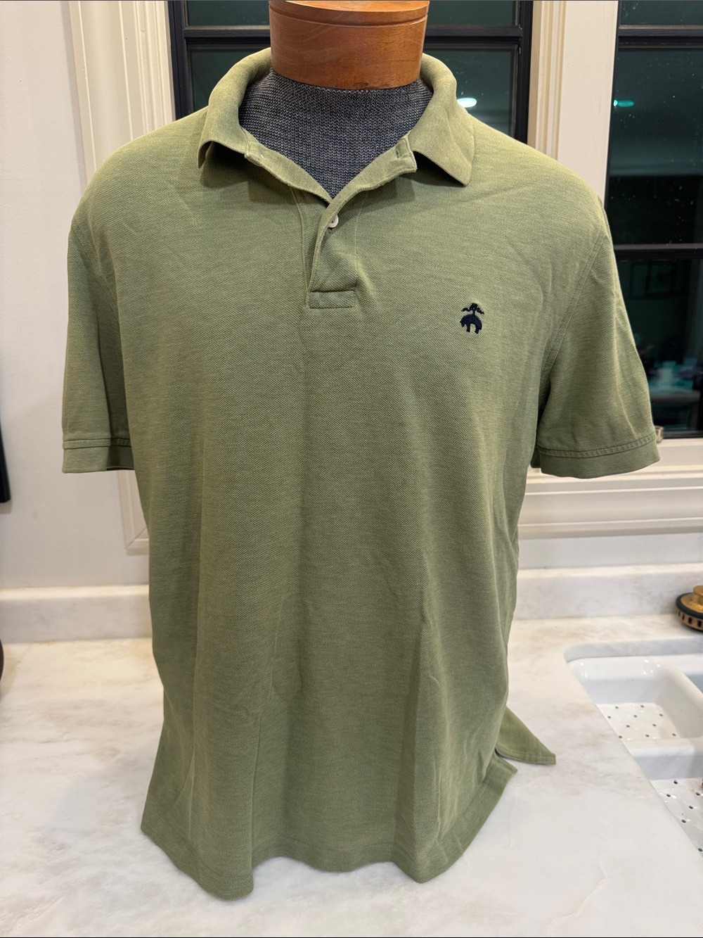Classic Brooks Brothers Supima Cotton Original Fit Performance Polo L Sage Green